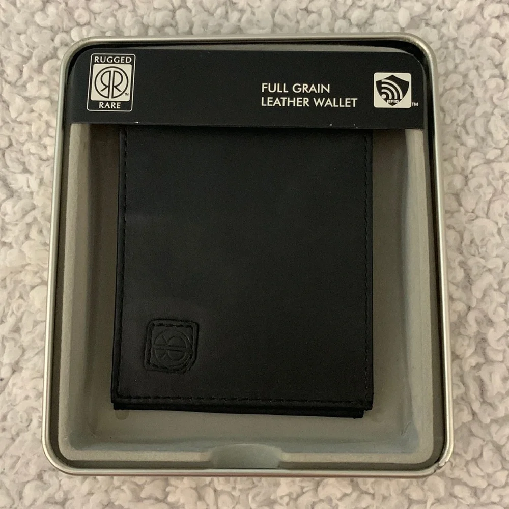 Black Genuine Full Grain Leather Wallet